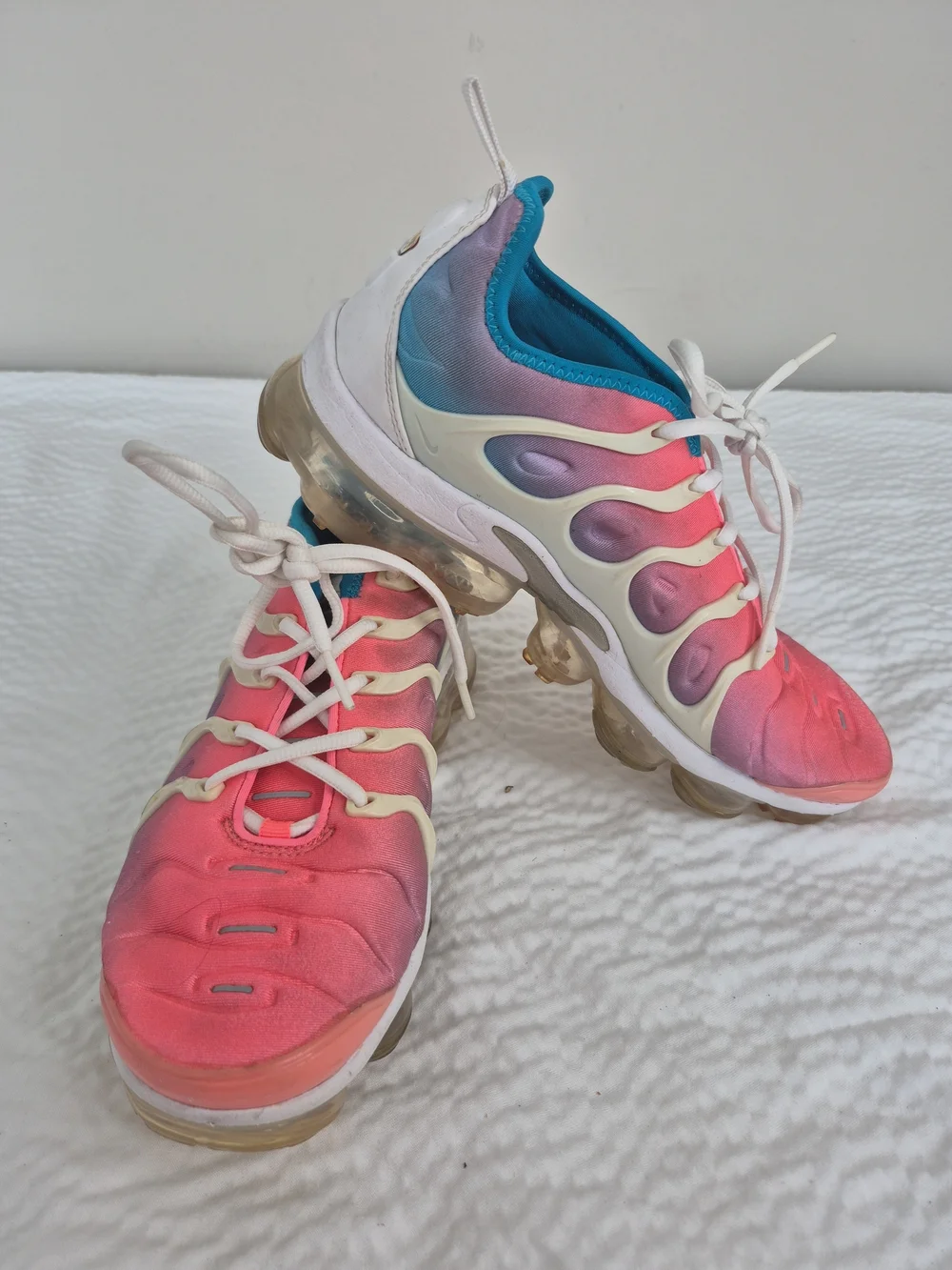 Nike Women's Air Vapormax Plus Lava Glow Blue Lagoon C15862-600 Size 9.5 - Us